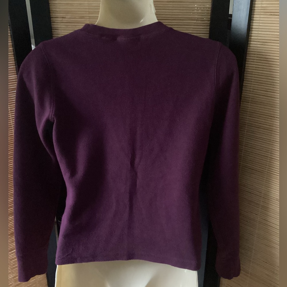 Vintage Y2K Weavers Girl Cropped Long Sleeve Tee Sz S EUC purple - Picture 6 of 10